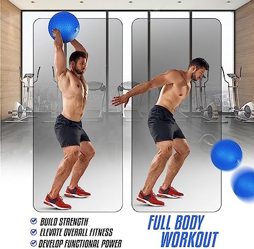 Yes4All Slam Balls, Durable PVC Sand Filled, Core Strengthening Workout Ball for Fitness Enthusiasts at Home Gym