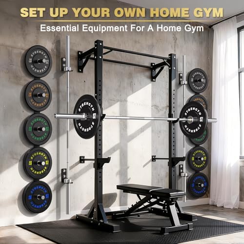 Olympic Rubber Bumper Weights for Home Gym Strength Training | 2 Inch Barbell Plate Set for Home Gym Strength Training