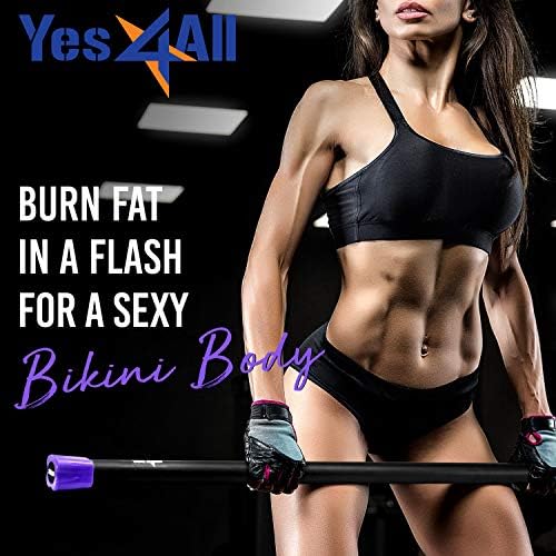 Yes4All Total Body Workout Weighted Bar - Ideal for Home and Gym Fitness Enthusiasts - Strength and Yoga Training - 1|5l