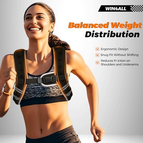 Women's Adjustable 6lb-20lb Weighted Vest for Walking, Strength Training, and Running Black