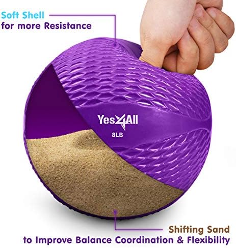 Yes4All Weighted Toning Balls for Exercise and Pilates | Yes4All Soft Medicine Balls for Balance and Flexibility Traini