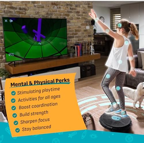 GoBalance Board - Smart Bluetooth Sensor Balance Board for Teens and Adults - 12 Free Games, Home Gym Workout, Fun Balan