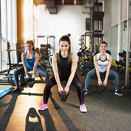 Yes4All Kettlebell, Stable Flat Bottom Kettlebell, Cast Iron Sets for Full Body Workout, Push Up, Grip Strength Training