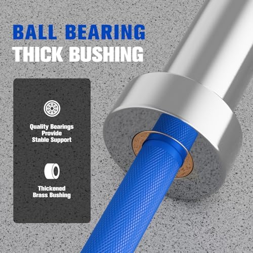 RitFit 7FT Olympic Barbell for Strength and Weightlifting Training - 2 Inch Olympic Bar for Squat, Deadlift, Bench Press