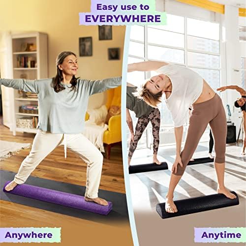 Yes4All High-Density EPP Half Round Back Roller Foam - Yoga, Pilates & Stretching - 12, 18, 24, 36 inch Yes4All High-D
