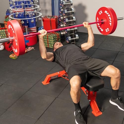 RitFit 7FT Olympic Barbell for Strength and Weightlifting Training - 2 Inch Olympic Bar for Squat, Deadlift, Bench Press