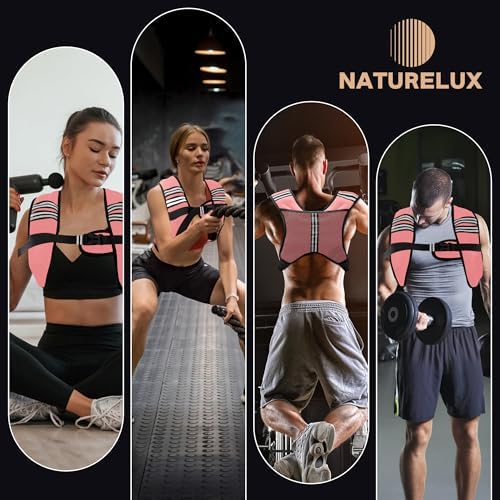 Weighted Vest for Men and Women - 10/15/20lbs - Reflective Stripe - Workout Equipment for Strength Training, Running, Wa