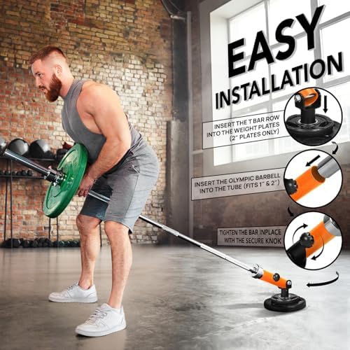 Yes4All T-Bar Row Plate Post Insert Landmine Attachment - Fitness Equipment for Home Gyms & CrossFit Boxes - Full 360° S