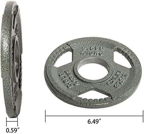 Fitvids Olympic Cast Iron Weight Plates for Strength Training & Weightlifting Home Gym | Fitvids 255 Pounds Olympic Cas