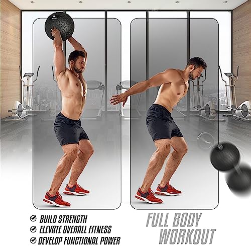 Yes4All Slam Balls, Durable PVC Sand Filled, Core Strengthening Workout Ball for Fitness Enthusiasts at Home Gym