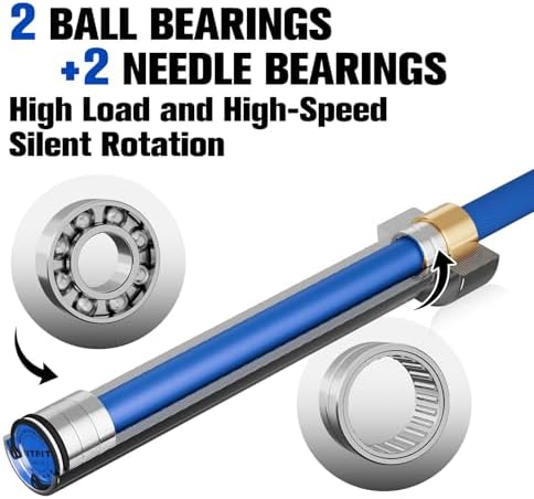 RitFit 7FT Olympic Barbell for Strength and Weightlifting Training - 2 Inch Olympic Bar for Squat, Deadlift, Bench Press