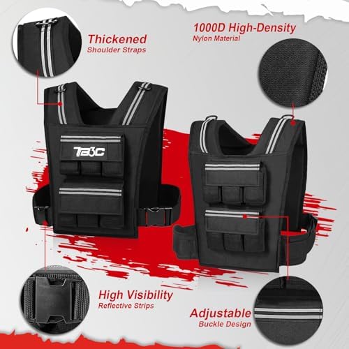 Men and Women Adjustable Weighted Vest 30lbs for Strength Training and Running Women Adjustable Weighted Vest 30lbs wi