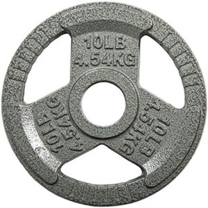 Fitvids Olympic Cast Iron Weight Plates 2-Inch Thick for Strength Training & Weightlifting, 255 Pounds Set for Home Gym,