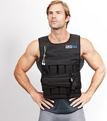 RUNmax Adjustable Weighted Vest for Men and Women 150LBS Max Weight with Shoulder Pads 20LBS Start_weight 150LBS max_wei