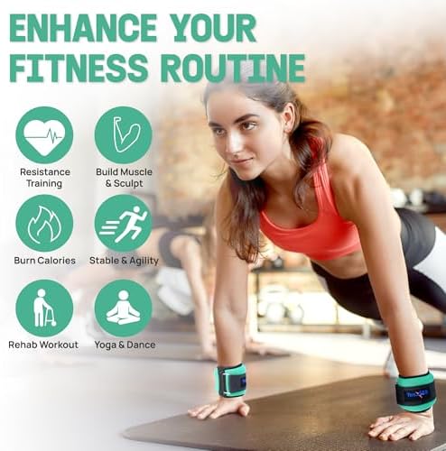 Yes4All Adjustable Wrist & Ankle Weights - Weighted Bands for Fitness Workout, Walking, Jogging and Pilates for Women, M