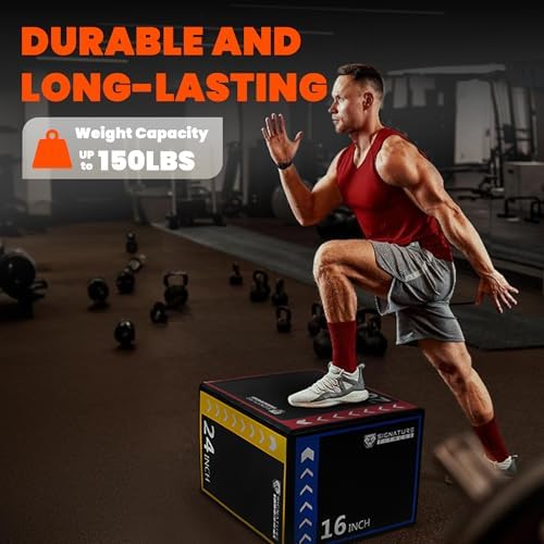 Fitvids Foam Plyo Box for Home Gym Training | 3-in-1 Box Jump Platform | Fitness Workout Exercise | Multiple Colors