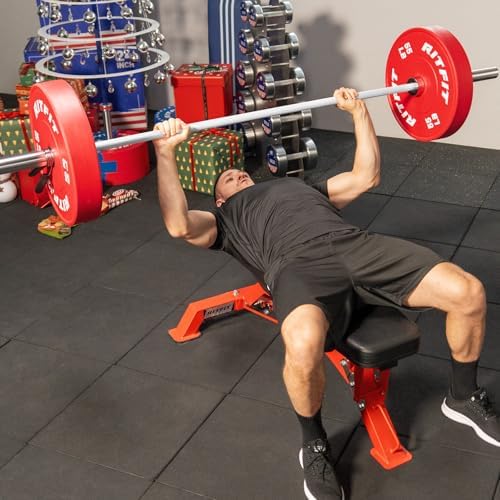 RitFit 7FT Olympic Barbell for Strength and Weightlifting Training - 2 Inch Olympic Bar for Squat, Deadlift, Bench Press