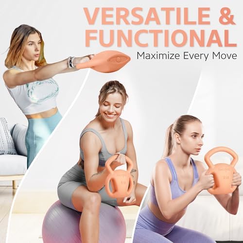 Yes4All Kettlebell, Strength Training Kettlebells for Women, Wide Multi-grip Textured Handle for Home Gym Exercises & Fu