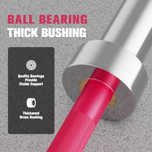 RitFit 7FT Olympic Barbell for Strength and Weightlifting Training - 2 Inch Olympic Bar for Squat, Deadlift, Bench Press