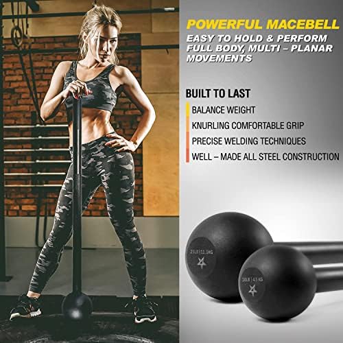 Yes4All Steel Mace Bell for Strength Training | Yes4All Steel Mace Bell Support Full Body Muscles | Yes4All Steel Mace