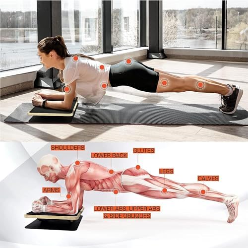 Yes4All Professional Anti-Slip Rocker Board for Leg Workout and Standing Desk Use | Yes4All 350LBS Wood Balance Board,