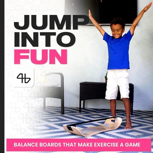 Balance Board for Kids - Wooden Wobble Board - Coordination Training - Perfect for Skateboard, Snowboard, Football, Socc