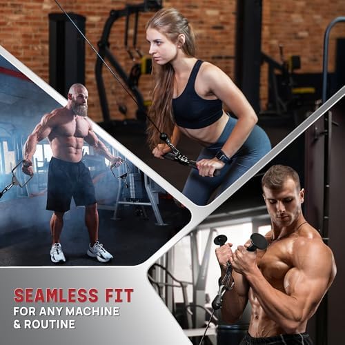 Yes4All Lat Pulldown Attachments Row Handles Tricep Rope Load 880LB Home Gym | Yes4All Cable Machine Accessories V Bar