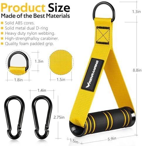 Renranring Replacement Handles for Gym Cable Machines - Strong & Durable Exercise Accessories for Home and Commercial U