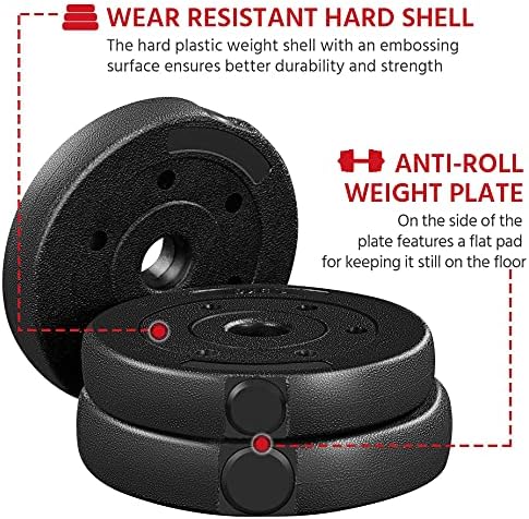 Yaheetech Adjustable Dumbbells Weight Set for Women & Men Home Gym Fitness Equipment