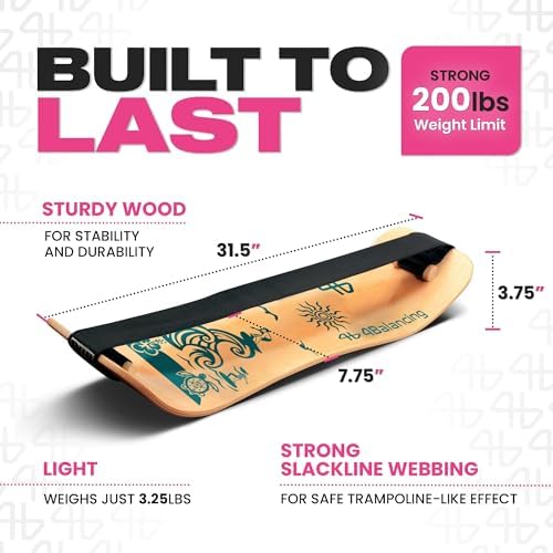 Balance Board for Kids - Wooden Wobble Board - Coordination Training - Perfect for Skateboard, Snowboard, Football, Socc