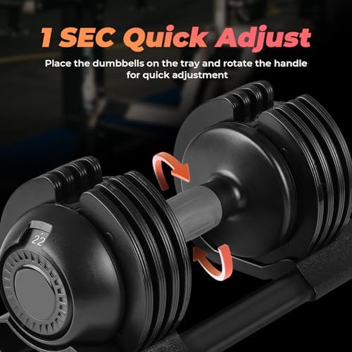 Adjustable Dumbbell Set for Home Gym Enthusiasts | Adjustable Dumbbells with Weight Plates for All Levels | Adjustable