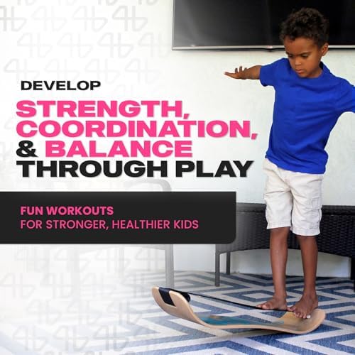 Balance Board for Kids - Wooden Wobble Board - Coordination Training - Perfect for Skateboard, Snowboard, Football, Socc