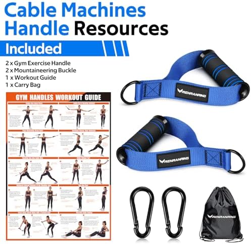 Renranring Replacement Handles for Gym Cable Machines - Strong & Durable Exercise Accessories for Home and Commercial U