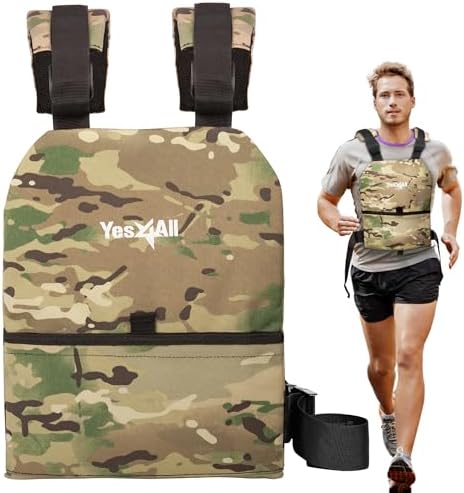 Yes4All Weight Vest Plate for Heavy Workout and Running, Tactical Plate, Curved Ergonomic Design, 5.75/8.75/14/19.75LB P