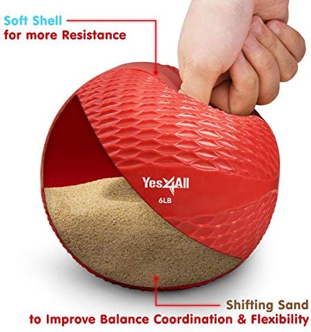 Yes4All Weighted Toning Balls for Exercise and Pilates | Yes4All Soft Medicine Balls for Balance and Flexibility Traini
