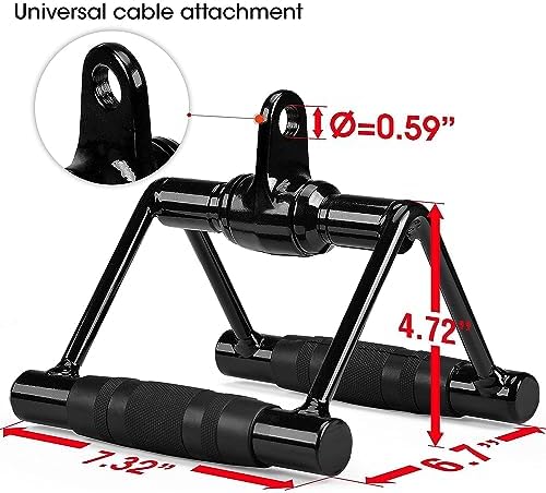 Yes4All Cable Machine Attachment, Double D Handle & Tricep Rope Cable Attachment, Gym Weight Machine Accessories Load 88