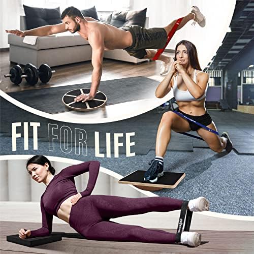 Yes4All Versatile Wooden Wobble Balance Board, Core Training, Exercise Balance Stability Trainer