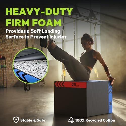 3-in-1 Pro-Duty HIIT Exercise Foam Plyo Box for Fitness Enthusiasts at Home Gym