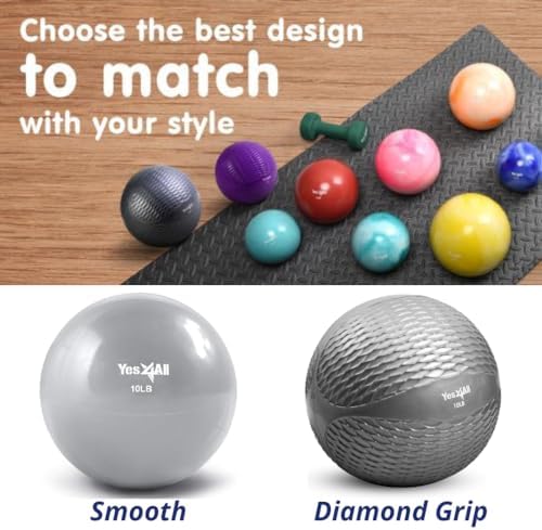 Yes4All Weighted Toning Balls for Exercise and Pilates | Yes4All Soft Medicine Balls for Balance and Flexibility Traini
