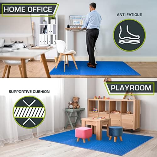 ProsourceFit Puzzle Exercise Mat for Home Gym, Mat for Home Workout Equipment, Floor Padding for Kids, Black, 24 in x 24