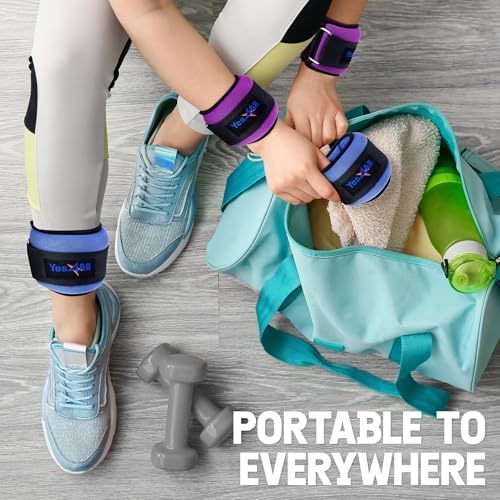 Yes4All Adjustable Wrist & Ankle Weights - Weighted Bands for Fitness Workout, Walking, Jogging and Pilates for Women, M