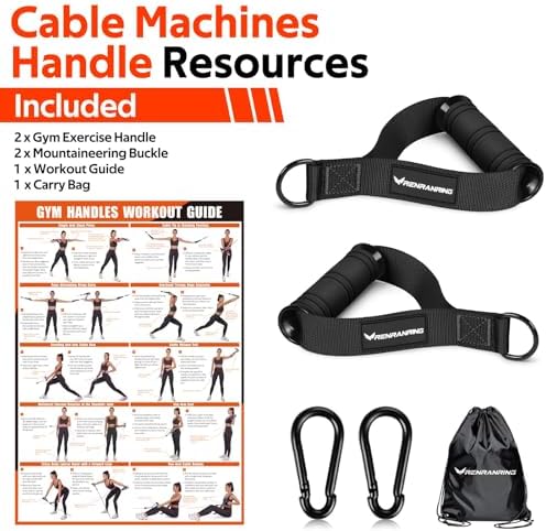 Renranring Replacement Handles for Gym Cable Machines - Strong & Durable Exercise Accessories for Home and Commercial U
