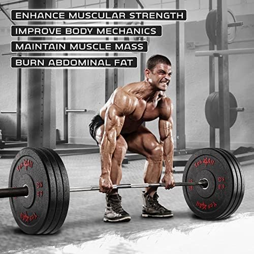 Yes4All 2" Bumper Plate for Weightlifting and StrengthTraining - Less Impact, Absorb Bounce & Shock, Multiple Options
