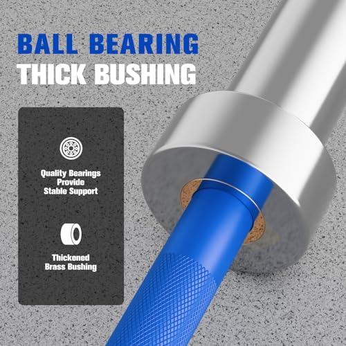 RitFit 7FT Olympic Barbell for Strength and Weightlifting Training - 2 Inch Olympic Bar for Squat, Deadlift, Bench Press