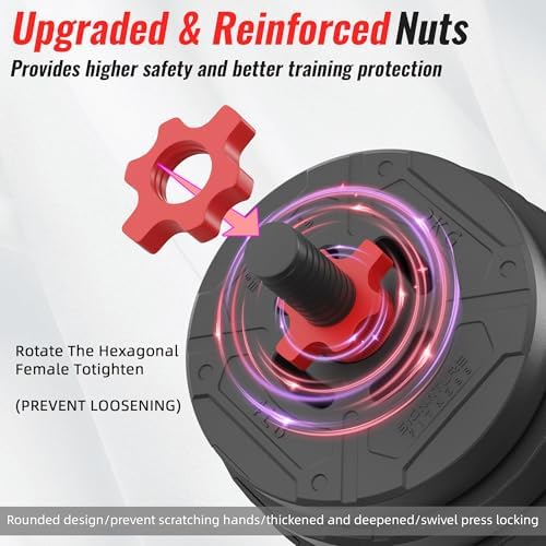 Fitvids Adjustable Dumbbell Set for Home Gym Exercise 40lbs or 60lbs | Fitvids 2 in 1 or 4 in 1 Adjustable Dumbbell Se