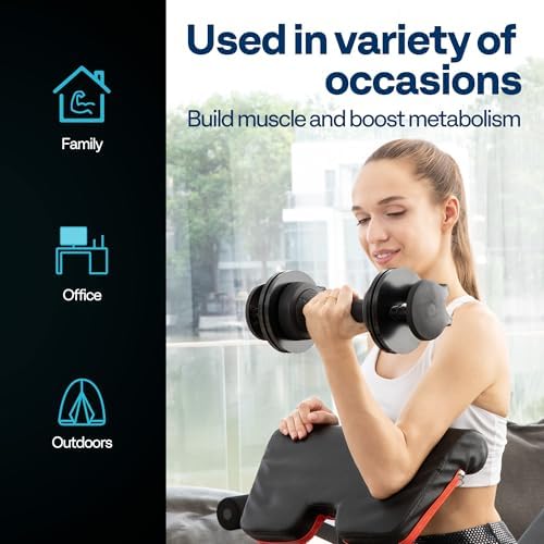VIVOHOME Adjustable Weights Dumbbells for Men Women Home Gym Black VIVOHOME Anti-Slip Handle Dumbbells Set of 2 for Ho