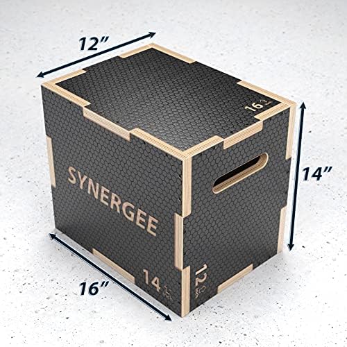 Synergee 3 in 1 Non-Slip Plyometric Box for Jump Training and Conditioning Synergee Wooden Plyo and Soft Plyo Box All
