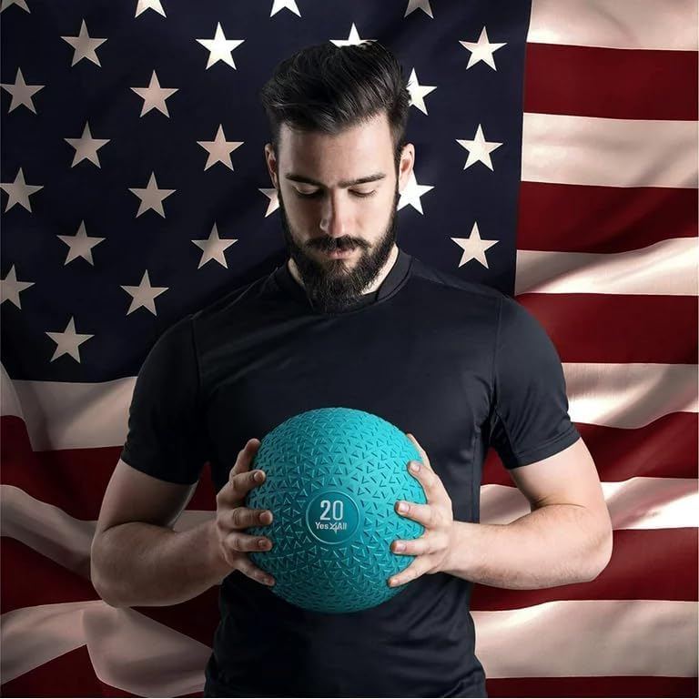 Yes4All Slam Balls, Durable PVC Sand Filled, Core Strengthening Workout Ball for Fitness Enthusiasts at Home Gym