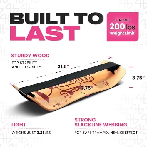 Balance Board for Kids - Wooden Wobble Board - Coordination Training - Perfect for Skateboard, Snowboard, Football, Socc