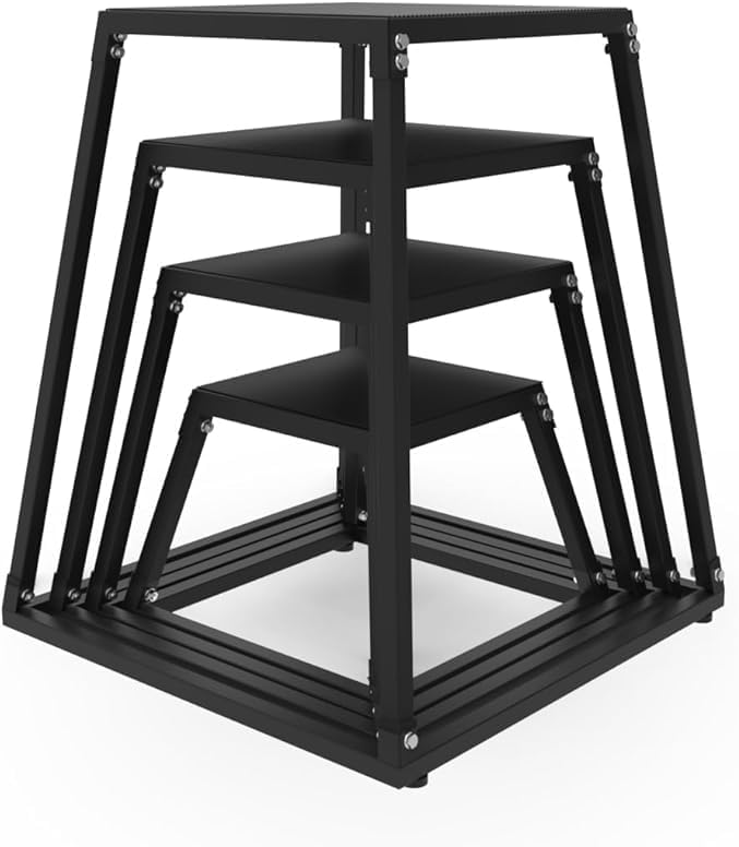 Anti-slip exercise step up box for strength and conditioning training | Durable home gym plyo box for fitness enthusias